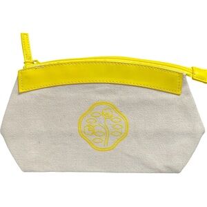 Shiseido Cream & Yellow Cosmetic Bag Pouch